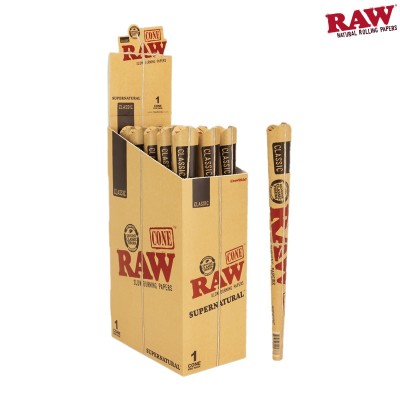 RAW CONE SUPERNATURAL CLASSIC CIGARETTE ROLLING PAPERS 15CT/PACK